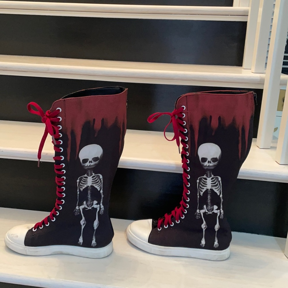 High top Skeleton design  sneakers